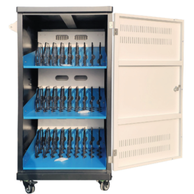 Tủ chứa máy tính bảng có chức năng sạc pin, theo dõi nhiệt độ và độ ẩm